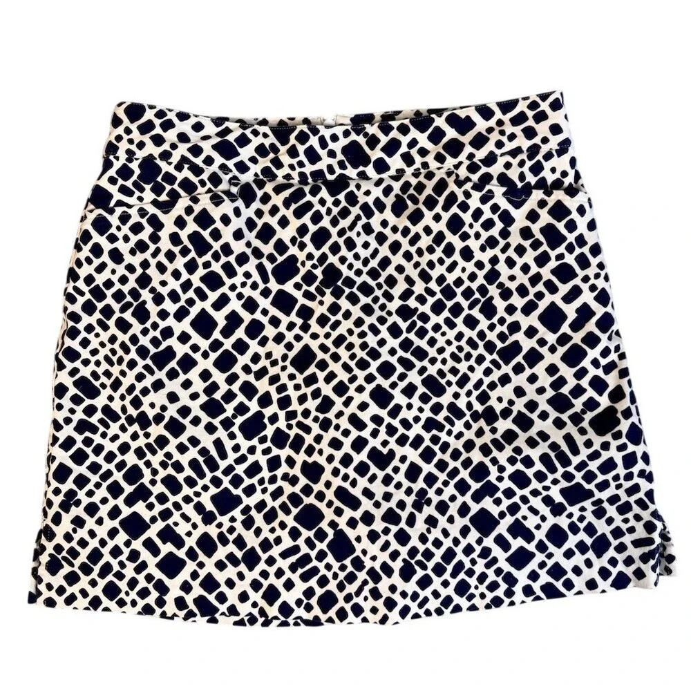 Lady Hagen Skort Womens Size 4 Navy & White Geometric Golf Tennis Shorts